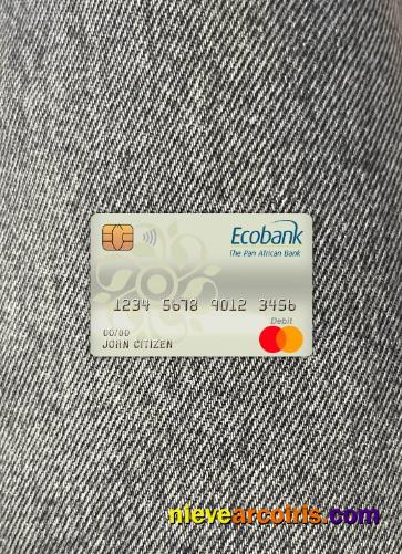 Burkina Faso Ecobank bank master debit card photolook